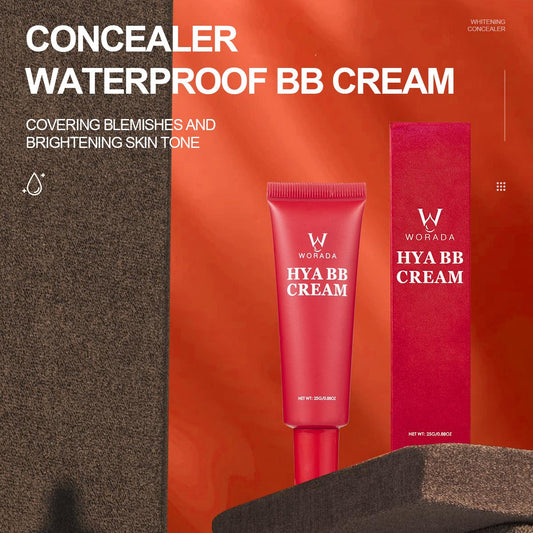 WORADA Waterproof Hya BB Cream 25g 24 hours Long Lasting Foundation HD Full Cover Matte Liquid For All Skin TypeBB Cream Matte Waterproof Oil Control Natural Base Face Makeup Concealer Cosmetic Oil Control Balm Blemish Flawless Color Coverage Moisturizer