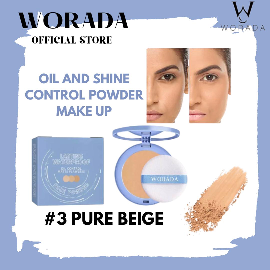 WORADA Face Powder Oil Control Long Lasting 24H Locking Makeup Face Powder Foundation Matte With Powder Puff Silky Water Proof Cosmetic Beige Setting compact powder powder foundation
