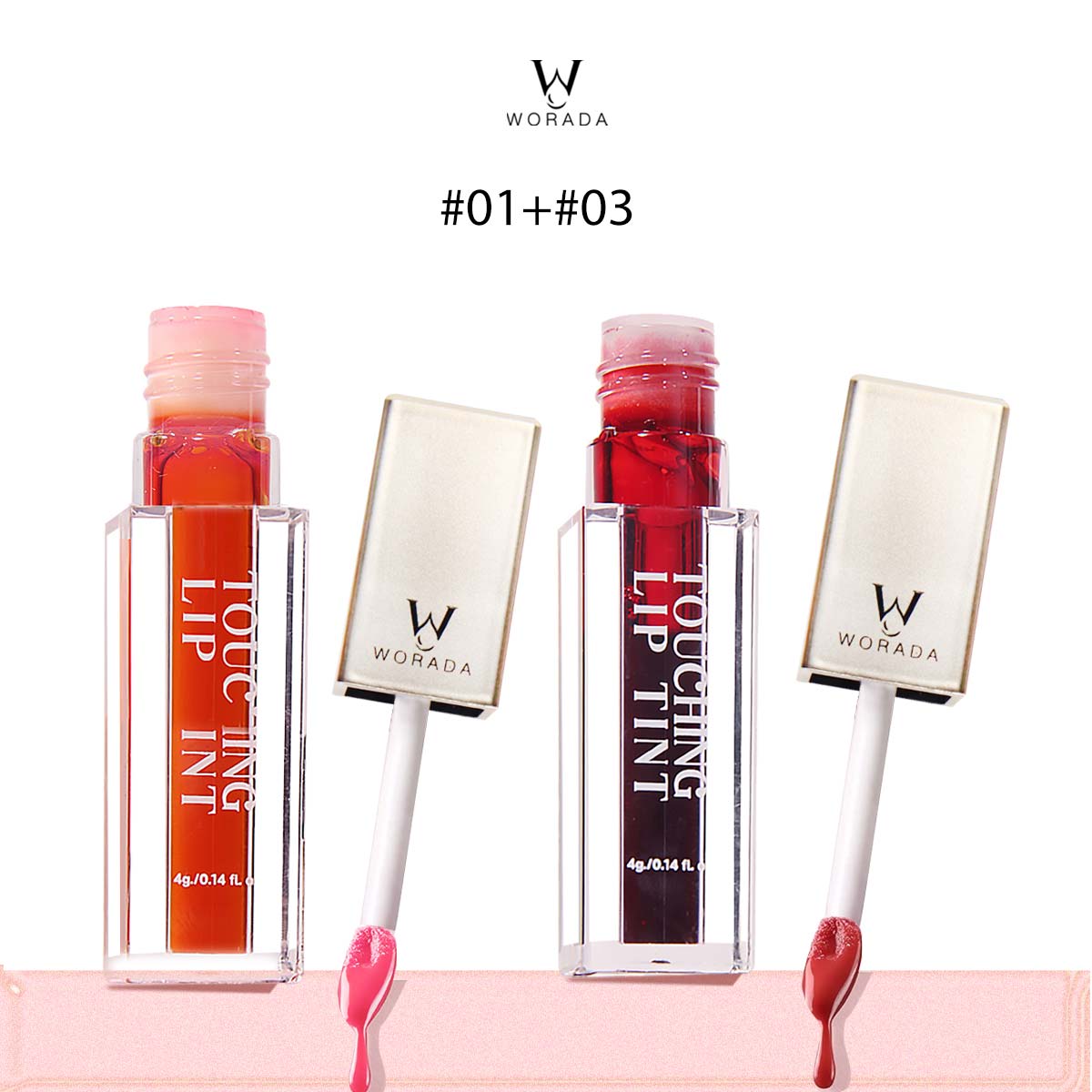 [FDA Approved]  Worada Buy 1 take 1Touching Long Lasting Refreshing Moisturizing Non sticky waterproof Lip Tint Color Makeup Cosmetic Hydrate Moisturizer Moisturizer Gloss Lipgloss Flawless Lipstick liptint Moisture Glossy Lip Care magenta water tint