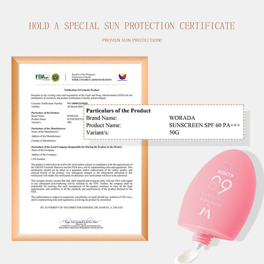 [FDA Approved] COD BUY 1 TAKE 1 WORADA SPF60 Sunscreen Sunblock Whitening Cream All Skin Types Waterproof Long Lasting Protection Moisturizer Make-Up Primer Hydrating Daily Comfort Uv Facial Gentle Moisture Pack Hydrate beauty salve sunscreen