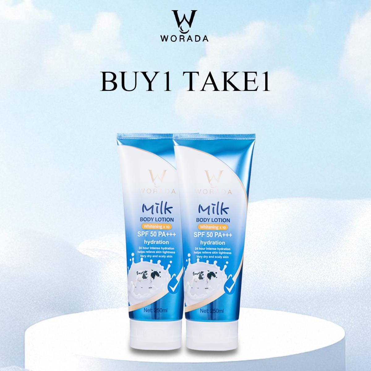 [FDA approved] BUY 1 TAKE 1 WORADA SPF60 Facial Whitening Sunscreen and SPF50 Papaya Lotion W/Gluta Acid And Papaya Extract Whitening Body Care Skin Repair Skin Care Hydrating Moisturize For All Skin Type Cream Daily Moisturizer Uv Moisture Hydrate