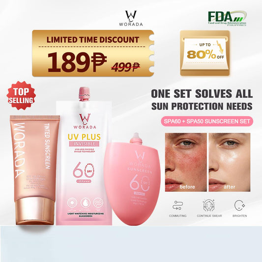 [FDA Approval] BUY 1 TAKE 2 Sunscreen Sunblock Tinted sunscreen + Portable Upgraded Sunscreen + whitening sunscreen SPF60 PA++++ Sunscreen Set Whitening, moisturizing, concealing, brightening Outdoor essentials Facial Hydrate UV protection Moisturize