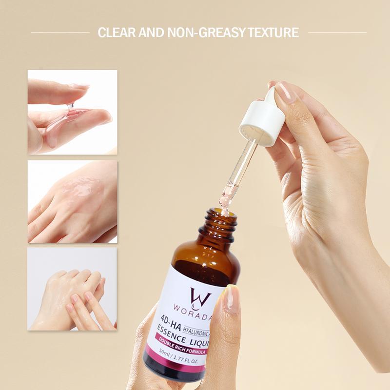 WORADA 4D-HA HYALURONIC ACID Nicotinamide WHITENING ESSENCE LIQUID 50ML | Moist and Smooth Skin | Enhanced Skin Radiance Serums Skincare Skin Repair Comfort Moisturizer Moisturize Pack Radiant Hydrating Brightening Moisture Daily Hydrate