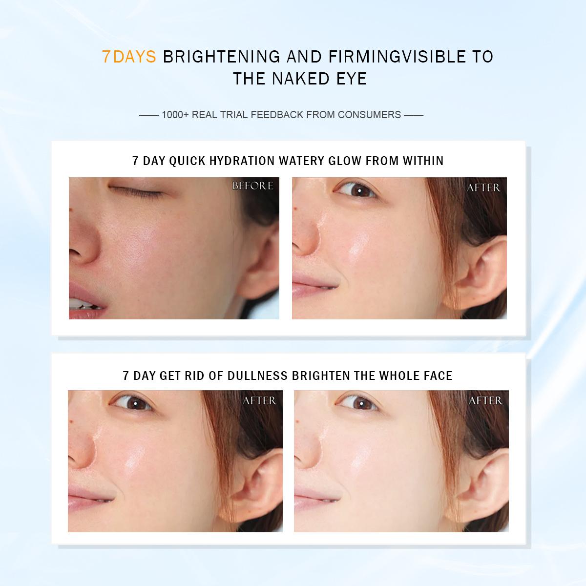 [FDA approved]WORADA 4-IN-1 Whitening Rejuvenating Set UV Plus Brightening Skin Care Kit with Vitamin C Foam Cleanser Hyaluronic Acid Essence SPF60 Sunscreen for All Skin Types Toner Soothing Repair Smooth Hydrating Moisture Moisturize  Hydrate Cleansing