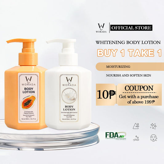 [FDA Approved]Buy 1 Take 1WORADA Papaya Lotion Gluta Acid Papaya Extract Whitening Lotion Skin For All Skin Type Whitening Hydrating Fragrance Free Body Care Lotion Moisturize Comfort Skincare Moisturizer Skin Repair Scent Cosmetic Scented lotion Moisture
