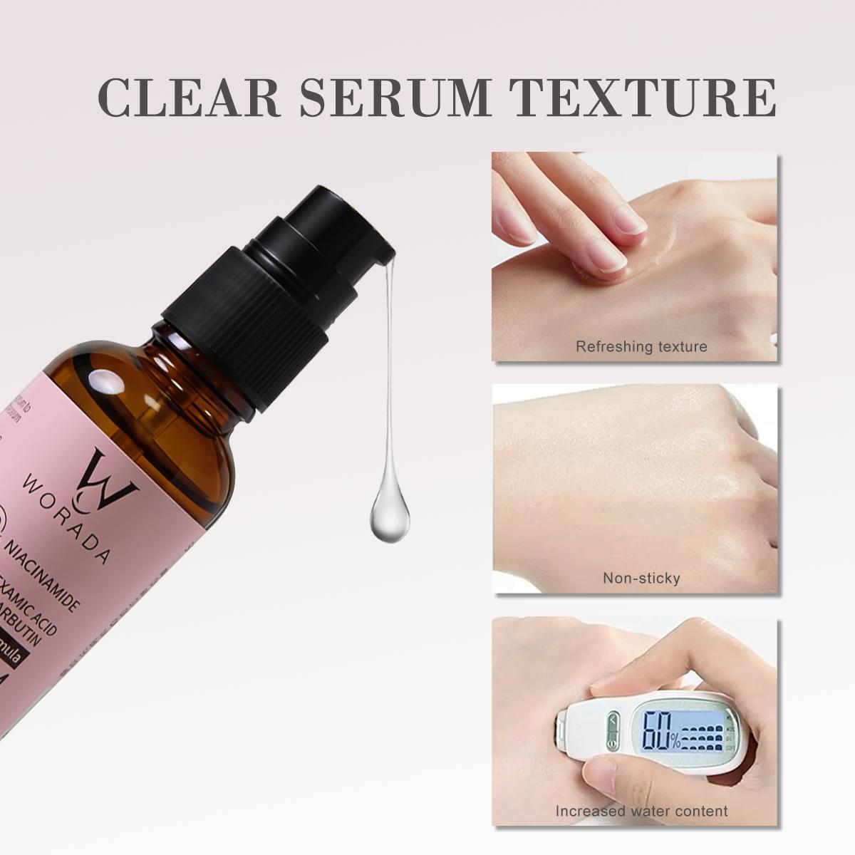 [FDA Approved] WORADA 10% Niacinamide Brightening Revive Serum + SPF60 Sunscreen, Sun Serum Heart Evangelista, Barrier Care Luxury, Whitening Essence for Acne Marks & Dark Spots, Deep Hydration, Redness Relief, Barrier Repair, Waterproof, Travel-Friendly