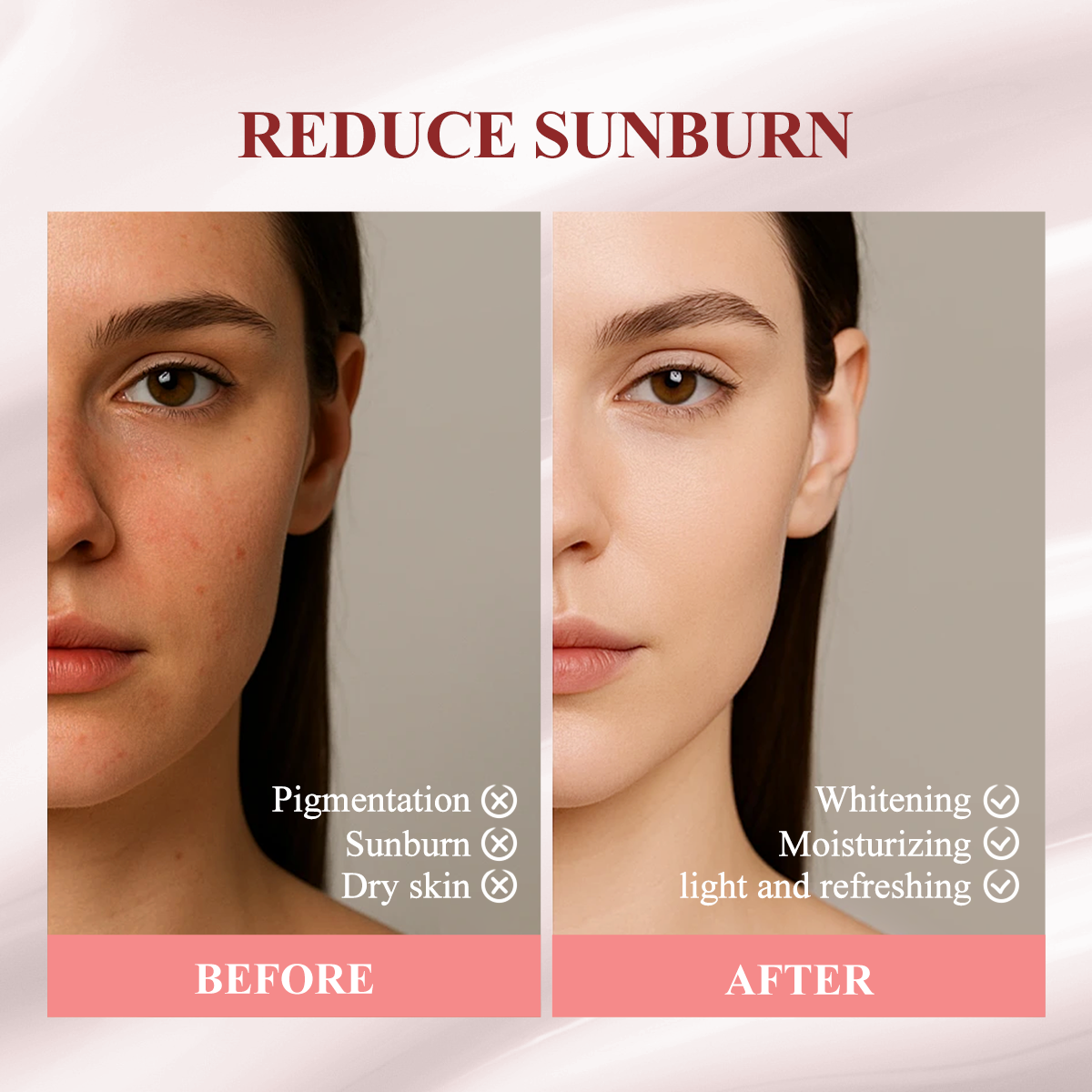 [FDA Approved] Buy 1 Take 1 WORADA Pink Tinted Sunscreen SPF 50+++Oil control water proof Lightweight & Non-Sticky, tinted sunscreen Fast Absorbing, Moisturizing UV Protection, Natural Tone-Up Effect, Skin-Friendly Daily Sunscreen Facial Hydrate Moisture