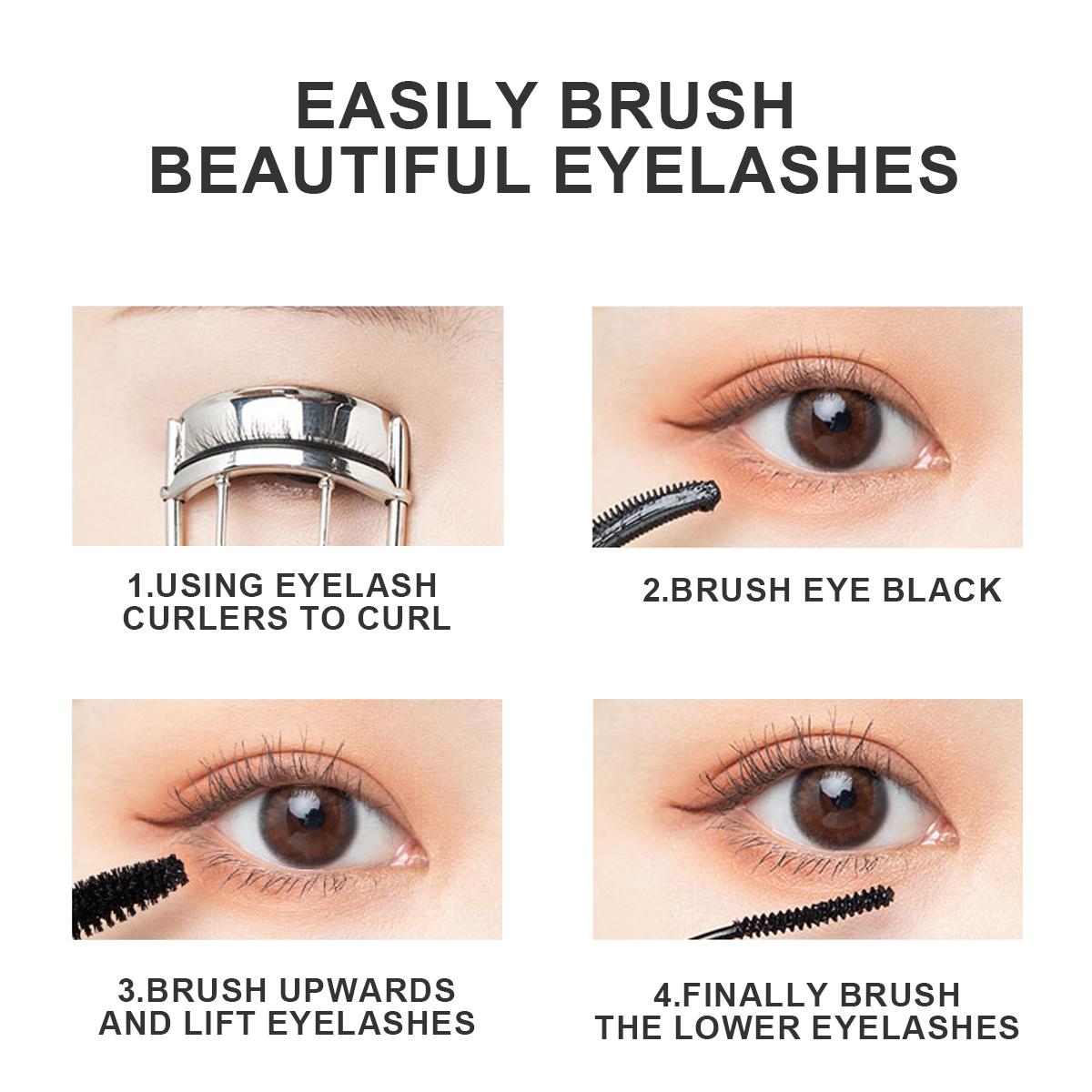 WORADA Lasting Waterproof Long Lasting Mascara Volumizing Curling Lengthening Smudgeproof Fresh Natural Lashes Makeup