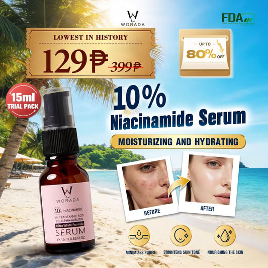 【FDA Approval】WORADA 10% Niacinamide Brightening Serum, revive serum，barrier care luxury，Public，Whitening Face Essence for Acne Marks and Dark Spots,, Whitening moisturizing Fast Redness Relief, Barrier Repair, Deep Hydration Glow Skin, All Skin Types