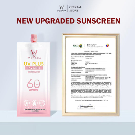 [FDA Approved] BUY 1 TAKE 1 WORADA SPF60 UV Plus Face 3in1 Whitening SunscreenNewUpgraded Portable LongLasting Sunblock Cream Waterproof Face All Skin Types  Pack Repair Moisture Comfort Facial Skincare Brightening Hydrating Moisturizer Soothing Radiant