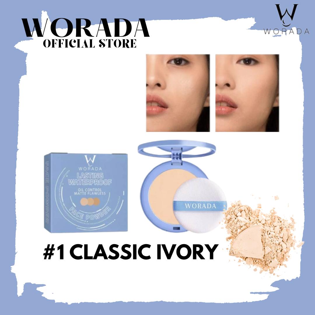WORADA Face Powder Oil Control Long Lasting 24H Locking Makeup Face Powder Foundation Matte With Powder Puff Silky Water Proof Cosmetic Beige Setting compact  powder powder  foundation