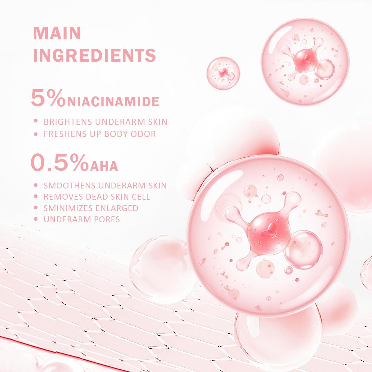 [FDA approved]BUY 1 GET 3 WORADA Organic Skin Intensive Whitening Underarm Powedr Dry Deodorant Under Arm Deo Roll on 40ml each deo rollon antipersperspirant anti body odor roll-on whitening deo vitamin C brightening Unisex Daily Hydrating Moisturizer