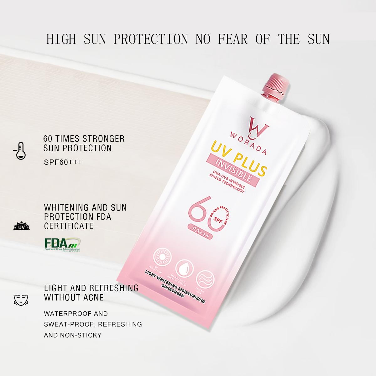 [FDA Approved] WORADA 10% Niacinamide Brightening Revive Serum + SPF60 Sunscreen, Sun Serum Heart Evangelista, Barrier Care Luxury, Whitening Essence for Acne Marks & Dark Spots, Deep Hydration, Redness Relief, Barrier Repair, Waterproof, Travel-Friendly