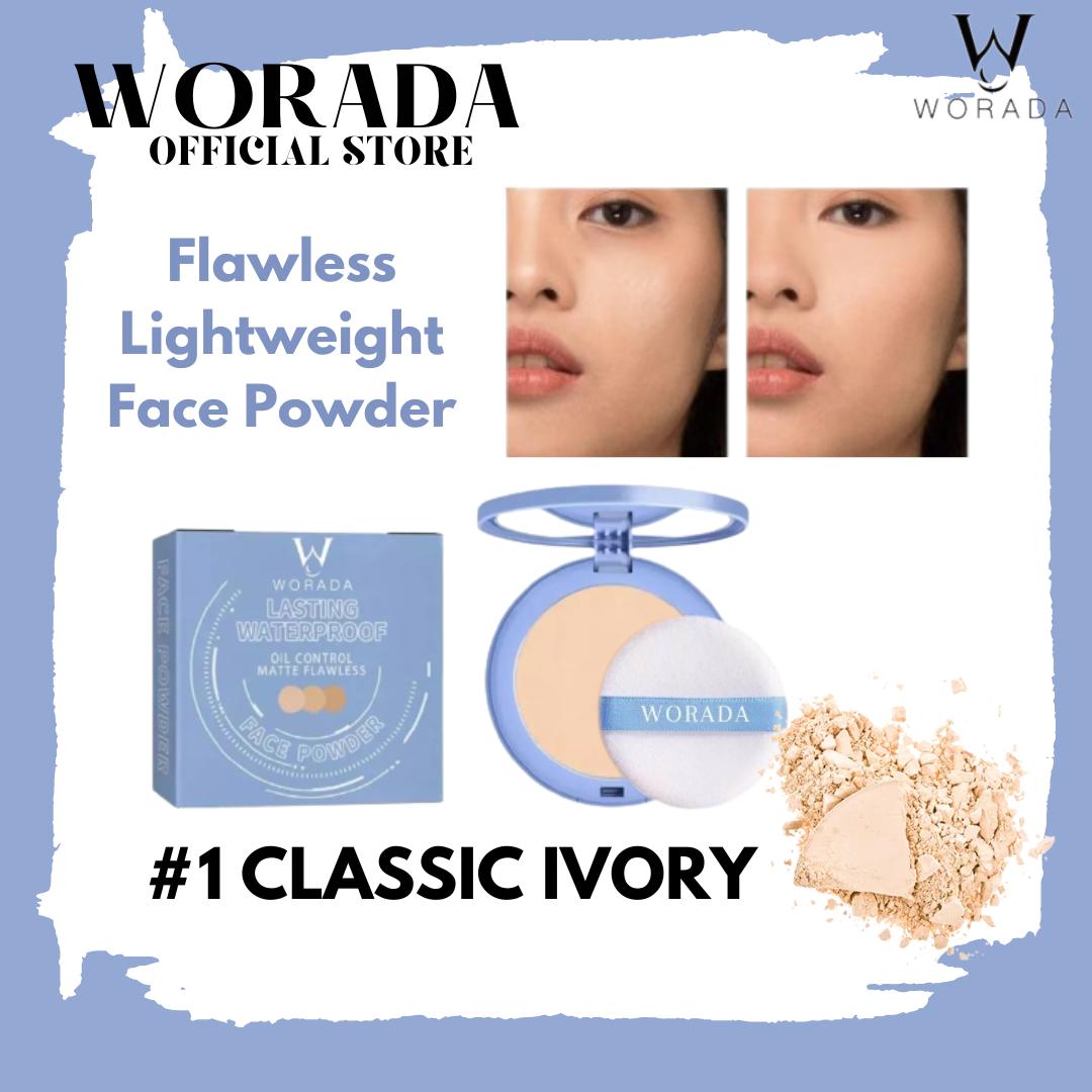 WORADA Face Powder Oil Control Long Lasting 24H Locking Makeup Face Powder Foundation Matte With Powder Puff Silky Water Proof Cosmetic Beige Setting compact  powder powder  foundation