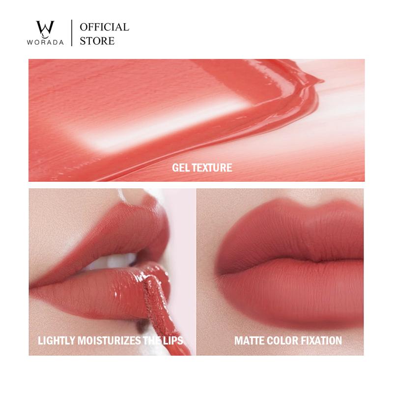 [FDA Approved]  Worada Beauty Velvet Lip Matte Waterproof Long Lasring Smudge Proof Matte 3 Color Limited edition Cosmetic Lipgloss Lipstick Makeup Lip Care Glossy grwm lip tint happy skin  jelly  orange