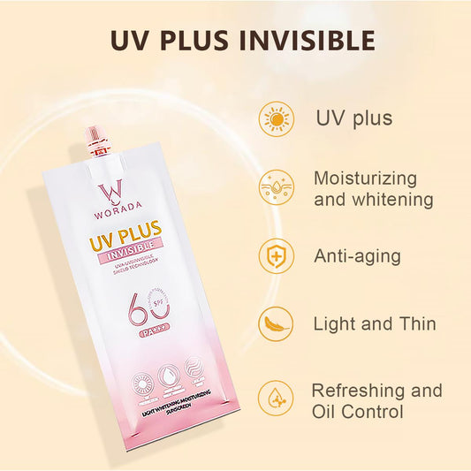 [FDA Approved] BUY 1 TAKE 1 WORADA SPF60 UV Plus Face Sunscreen and 4DHA HYALURONIC ACID WHITENING ESSENCE LIQUID Skincare Facial Comfort Skin Repair For All Skin Type Cream Pack Brightening Soothing Hydrating Radiant Moisturizer Hydrate Moisture