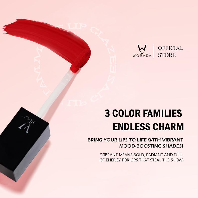 [FDA Approved]  Worada Beauty Velvet Lip Matte Waterproof Long Lasring Smudge Proof Matte 3 Color Limited edition Cosmetic Lipgloss Lipstick Makeup Lip Care Glossy grwm lip tint happy skin  jelly  orange