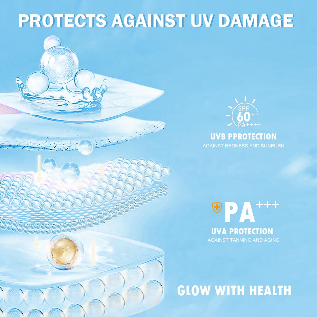 Worada FDA Approved Buy 1 Take 2 SPF60 Sunscreen Protection Make-Up Primer for All Skin Types Hydrate Brightening Skin Repair Moisture Moisturizer