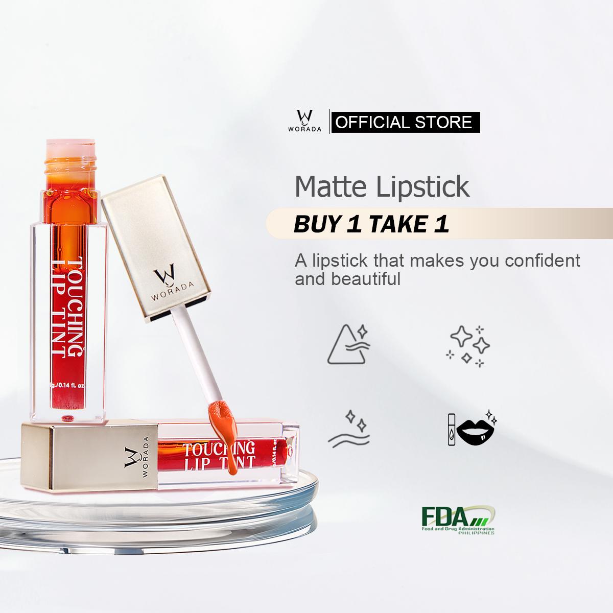 [FDA Approved]  Worada Buy 1 take 1Touching Long Lasting Refreshing Moisturizing Non sticky waterproof Lip Tint Color Makeup Cosmetic Hydrate Moisturizer Moisturizer Gloss Lipgloss Flawless Lipstick liptint Moisture Glossy Lip Care magenta water tint