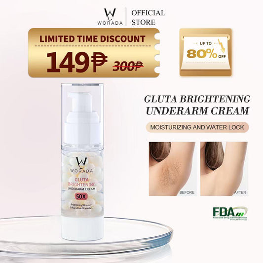 WORADA Sakura 5X Ceramide Underarm Brightening Cream Body Lotion Pearl Moisturizer 30g Skin Care Body Care - Comfort and Skin Repair Hydrating Whitening Cherry Blossom Evening Gel Smooth Moisture Storage Radiant Glutathione