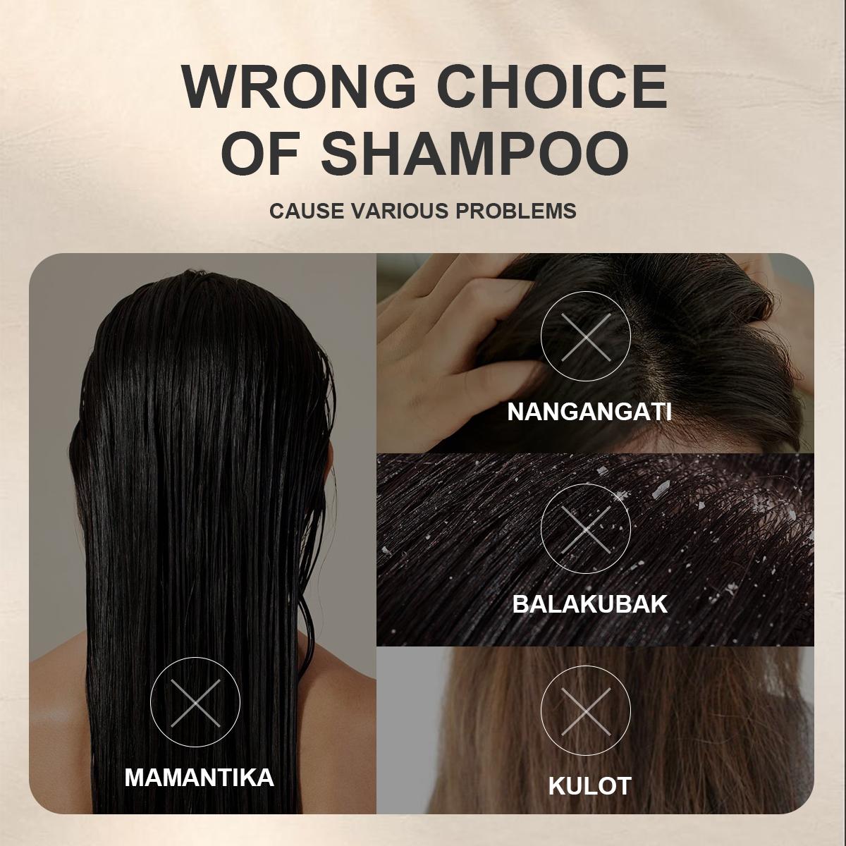 BUY 1 TAKE 1 WORADA amino acid shampoo anti-dandruff repair damaged hair dry hair care oil control shampoo 400ml improve damage/split ends, remove dandruff, control oil, anti-frizz, enhance curl, keep smooth