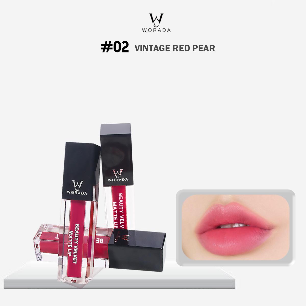 Worada Beauty Velvet Lip Matte Waterproof Long Lasting Smudge Proof Matte 3 Color Limited Edition Cosmetic Lipgloss Lipstick Makeup Lip Care Glossy Grwm Liptint Happy Skin Jelly