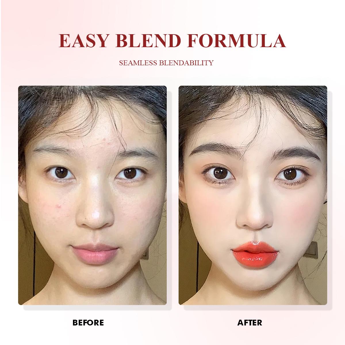 [FDA Approved] WORADA 4-piece makeup set high-color eyeshadow, matte lipstick, soft blush, fine shimmer highlighter Cosmetic