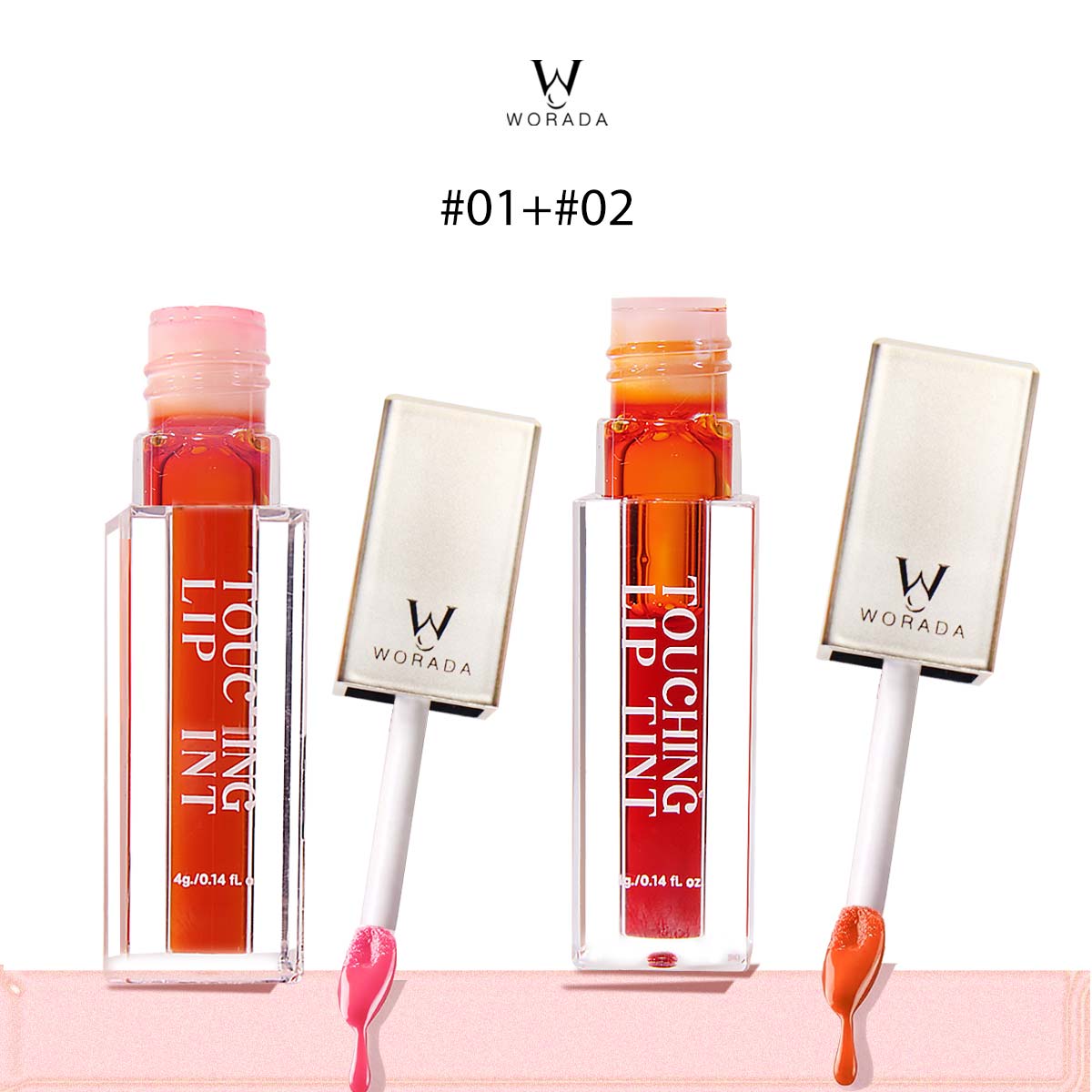 [FDA Approved]  Worada Buy 1 take 1Touching Long Lasting Refreshing Moisturizing Non sticky waterproof Lip Tint Color Makeup Cosmetic Hydrate Moisturizer Moisturizer Gloss Lipgloss Flawless Lipstick liptint Moisture Glossy Lip Care magenta water tint