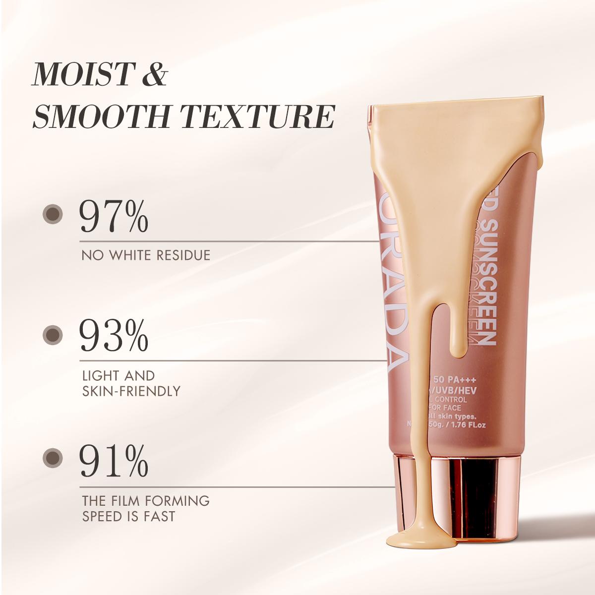 [FDA approved] Buy 1Take1 WORADA Tinted Sunscreen SPF50+++ Lightweight no white cast sun protection hydrating Vitamin E hydrating long-lasting for all skin types Gentle textureUse as a makeup primer sunscreenand gentle sunkissed Uv