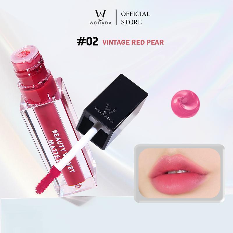 [FDA Approved]  Worada Beauty Velvet Lip Matte Waterproof Long Lasring Smudge Proof Matte 3 Color Limited edition Cosmetic Lipgloss Lipstick Makeup Lip Care Glossy grwm lip tint happy skin  jelly  orange