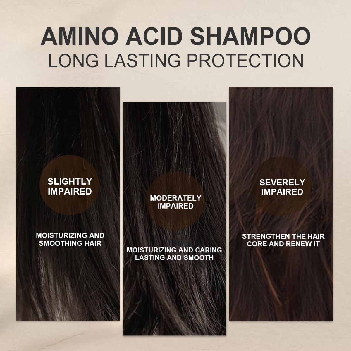 BUY 1 TAKE 1 WORADA amino acid shampoo anti-dandruff repair damaged hair dry hair care oil control shampoo 400ml improve damage/split ends, remove dandruff, control oil, anti-frizz, enhance curl, keep smooth