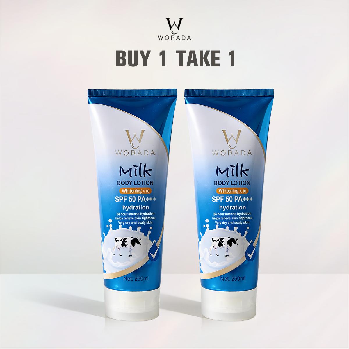 [Something Extra] WORADA SPF50 Body Sunscreen Lotion | 3 Pcs + Free Bonus Product | Whitening UV Protection Moisturizing | Lightweight Body Sunblock SPF50 Daily Protection