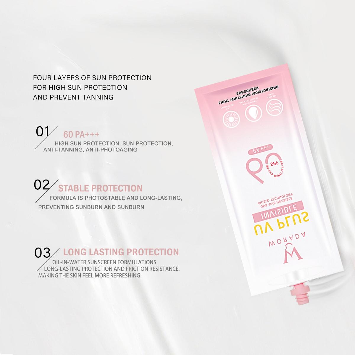 [Something Extra] WORADA SPF60 Sunscreen | 3 Pcs + Free Bonus Product | Lightweight Long-Lasting UV Protection | Portable Facial Sunscreen Easy Reapplication SPF60 PA+++