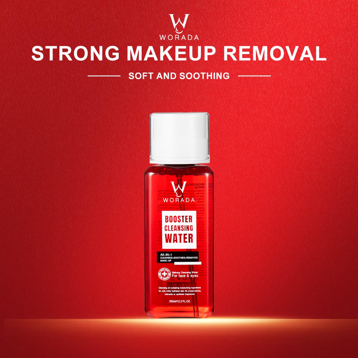 Worada All In 1 Booster Makeup Cleansing Water 350ml - Cleanses, Soothes, and Removes Makeup for Sensitive, Acne-Prone, Oily, or Dry Skin - Hydrating and Whitening Moisturizer - Facial, Hydrate - Soothing, Pack