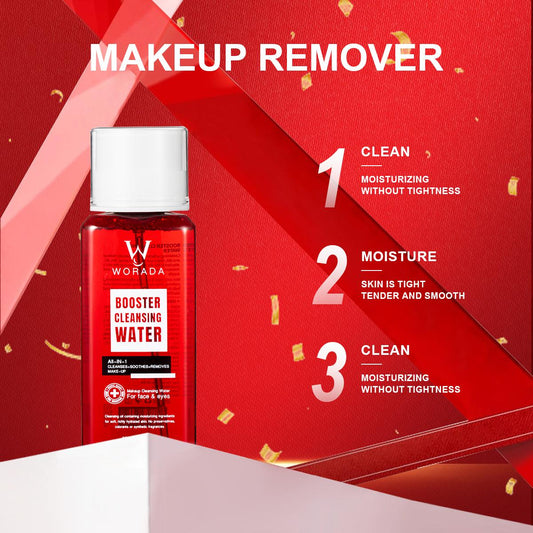 Worada All In 1 Booster Makeup Cleansing Water 350ml - Cleanses, Soothes, and Removes Makeup for Sensitive, Acne-Prone, Oily, or Dry Skin - Hydrating and Whitening Moisturizer - Facial, Hydrate - Soothing, Pack