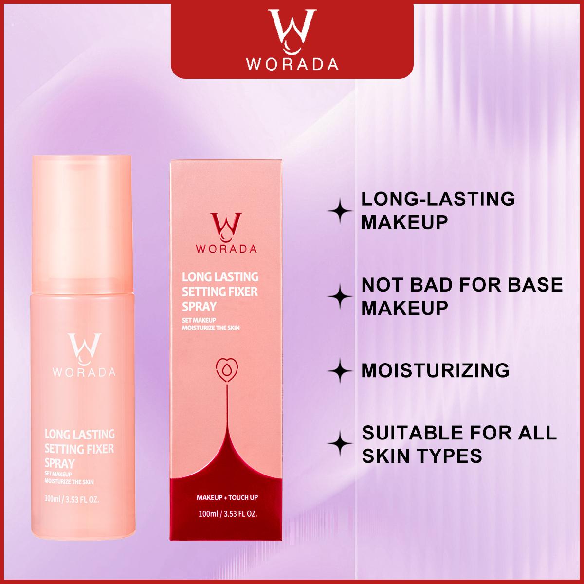 WORADA Makeup Setting Spray Water Lotion 12 Hours Long Lasting Oil Control Makeup Fixer Spray Set Moisturizing The Skin Matte Brightening Tone Up All Skin 100ml Radiant Cosmetic Moisturizer Moisture Hydrate