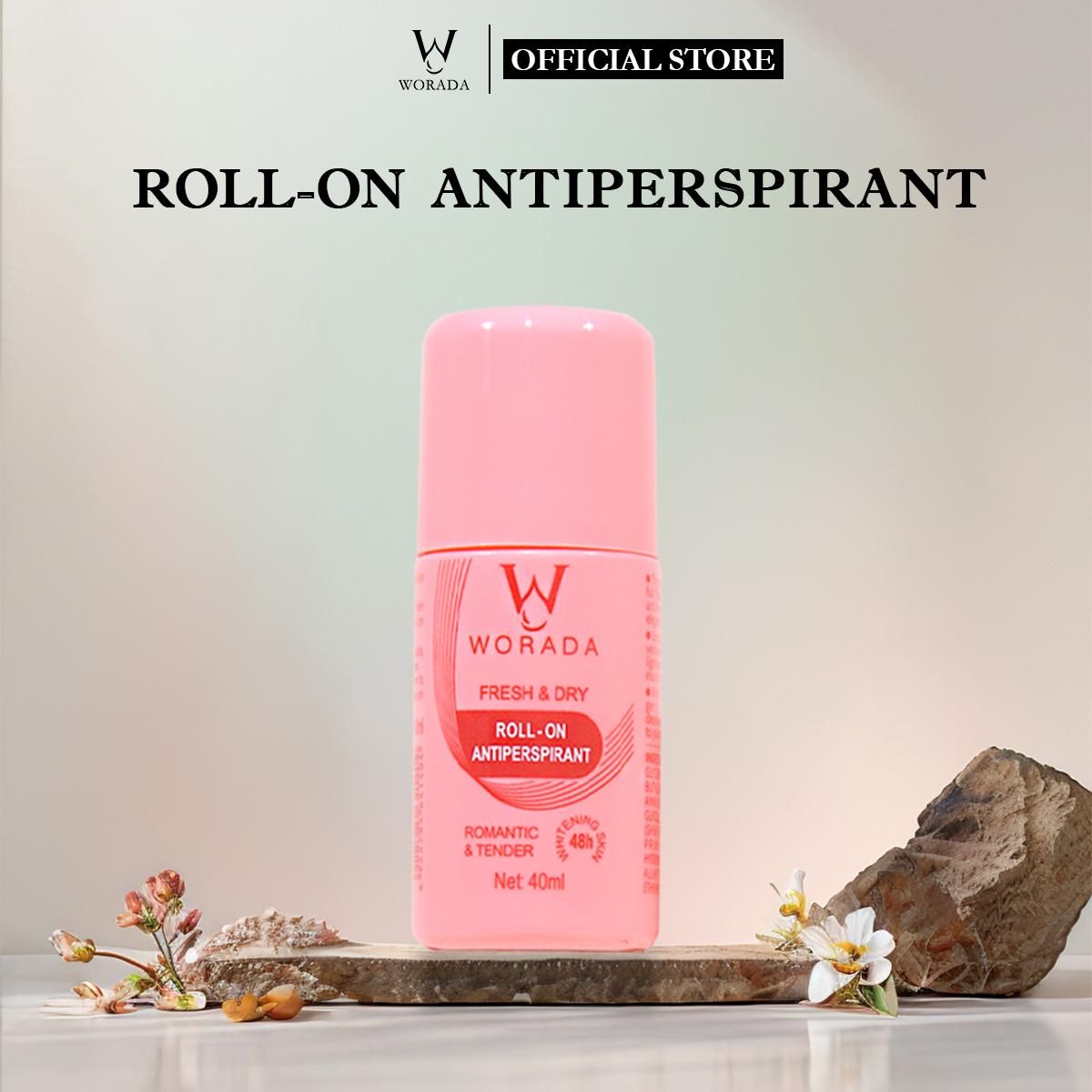 [FDA approved]BUY 1 GET 3 WORADA Organic Skin Intensive Whitening Underarm Powedr Dry Deodorant Under Arm Deo Roll on 40ml each deo rollon antipersperspirant anti body odor roll-on whitening deo vitamin C brightening Unisex Daily Hydrating Moisturizer