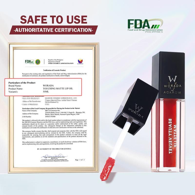 [FDA Approved]  Worada Beauty Velvet Lip Matte Waterproof Long Lasring Smudge Proof Matte 3 Color Limited edition Cosmetic Lipgloss Lipstick Makeup Lip Care Glossy grwm lip tint happy skin  jelly  orange