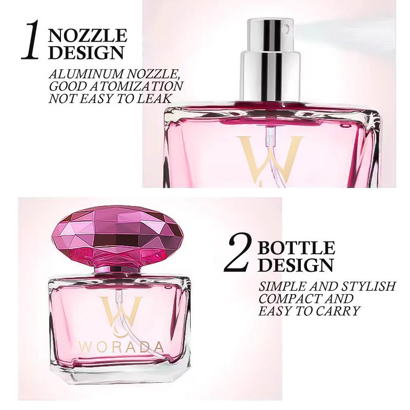 【FDA Approved】WORADA  Crystal Perfume Women's Love Fragrance Long Lasting Sweet Perfume Floral Fruity Lasting Fragrance 50ml  Fragrance Mist Perfume