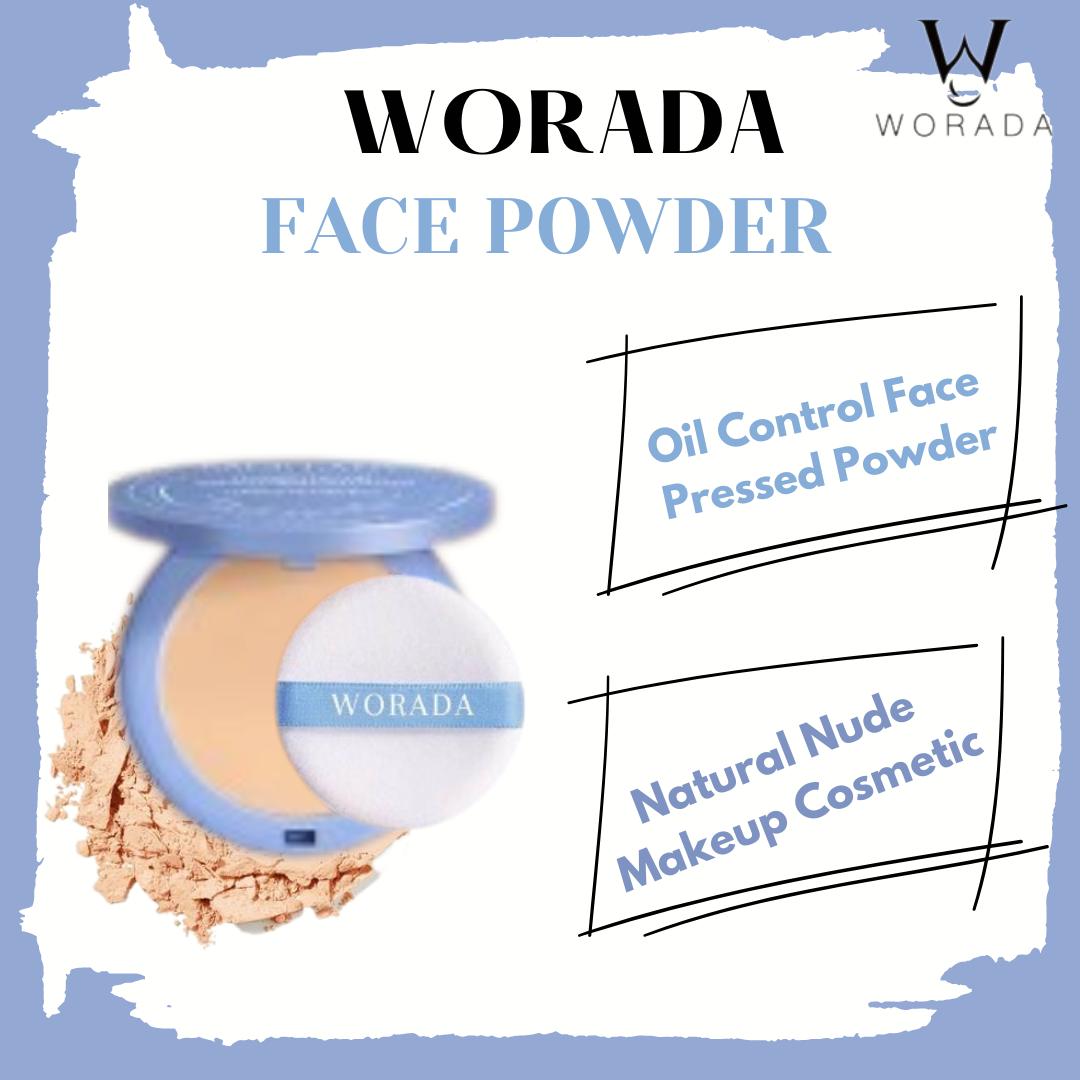WORADA Face Powder Oil Control Long Lasting 24H Locking Makeup Face Powder Foundation Matte With Powder Puff Silky Water Proof Cosmetic Beige Setting compact  powder powder  foundation