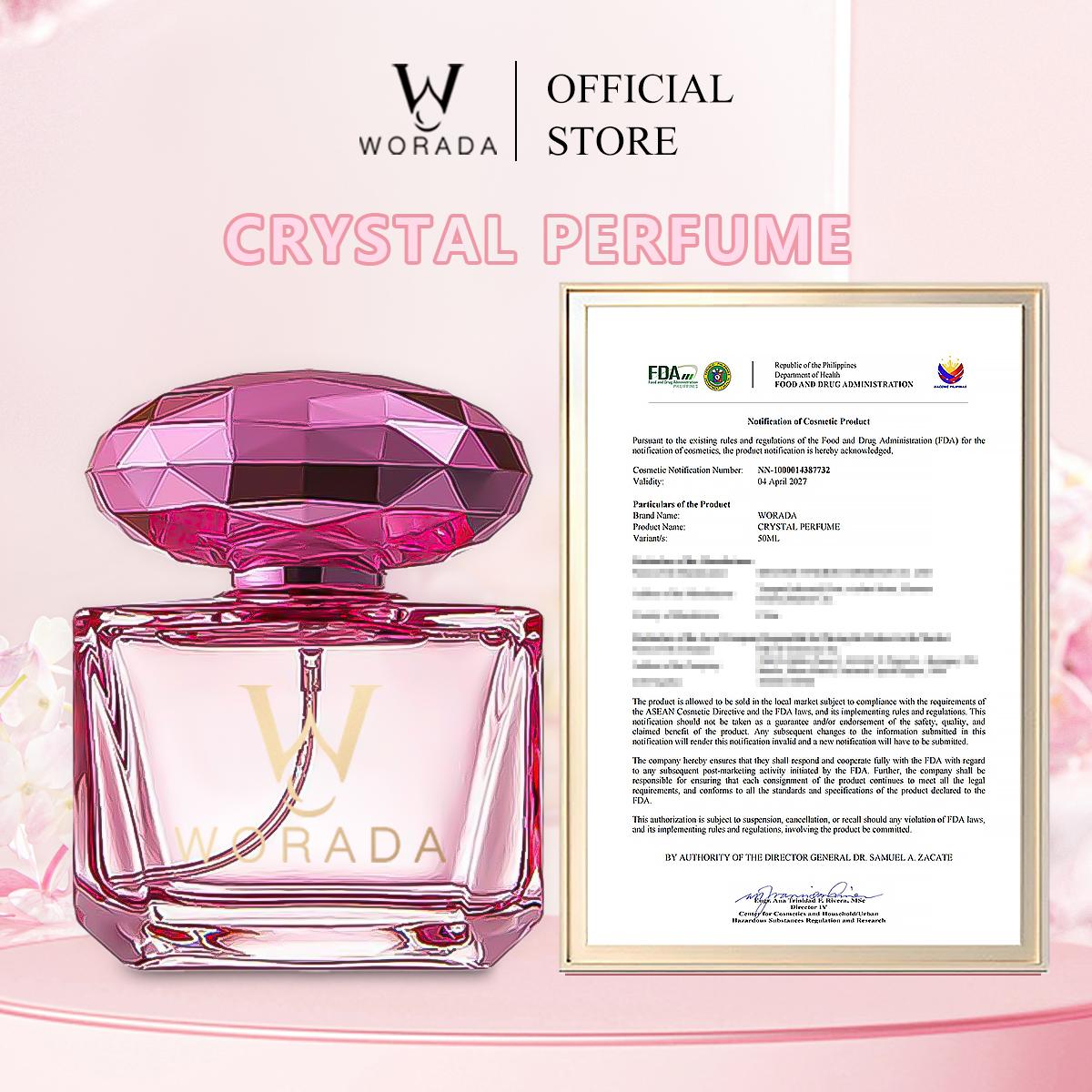 【FDA Approved】WORADA  Crystal Perfume Women's Love Fragrance Long Lasting Sweet Perfume Floral Fruity Lasting Fragrance 50ml  Fragrance Mist Perfume