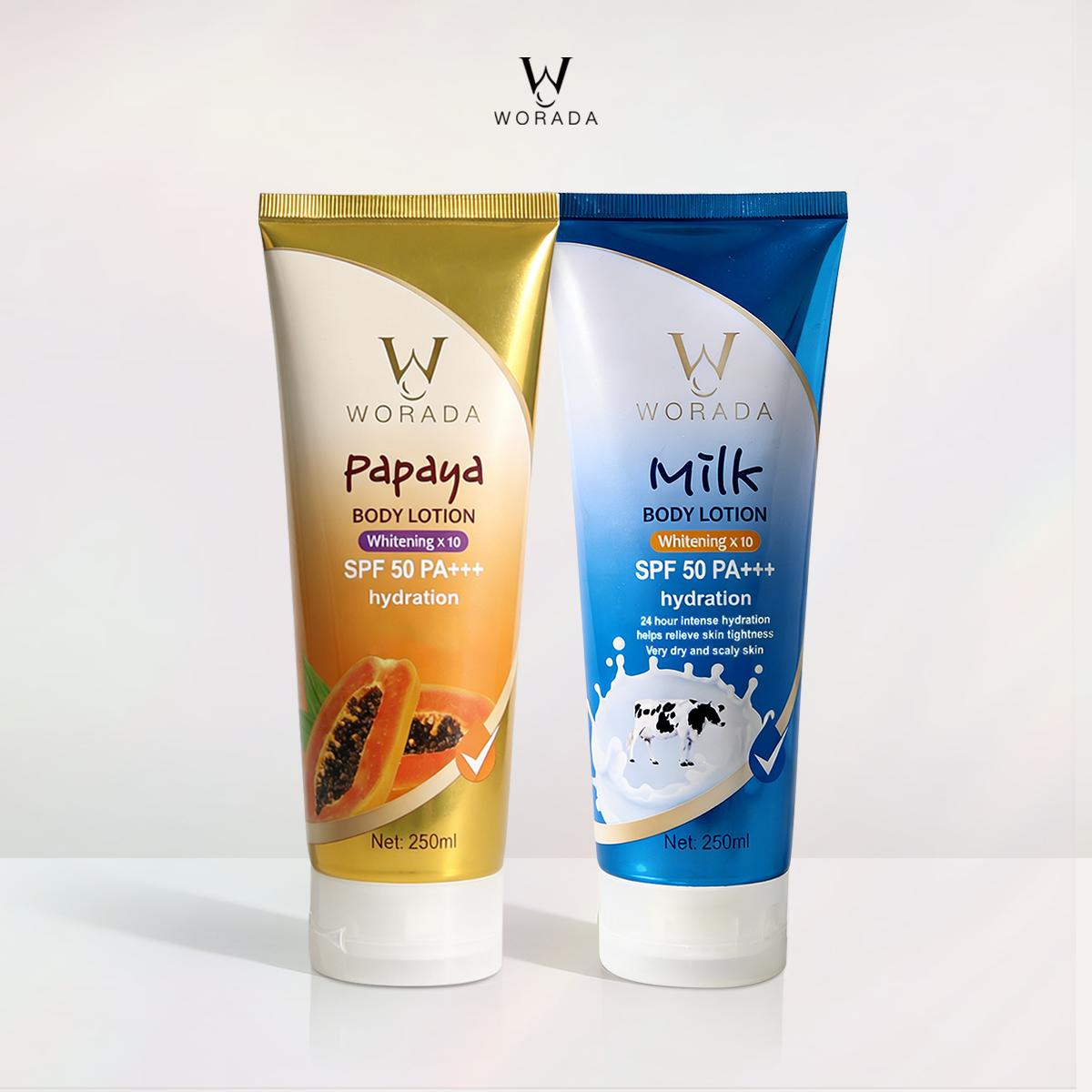 [Something Extra] WORADA SPF50 Body Sunscreen Lotion | 3 Pcs + Free Bonus Product | Whitening UV Protection Moisturizing | Lightweight Body Sunblock SPF50 Daily Protection