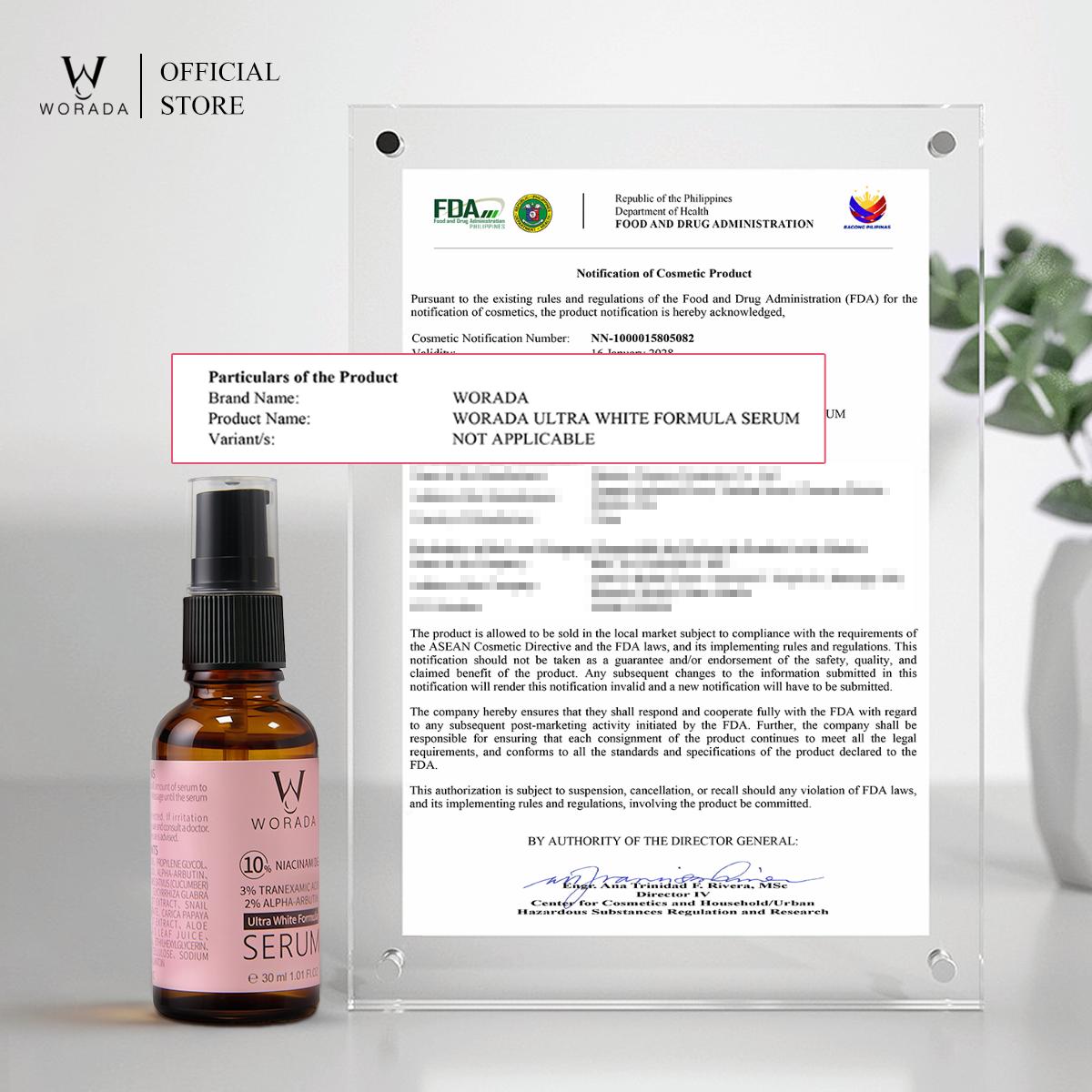 [FDA Approved] WORADA 10% Niacinamide Brightening Revive Serum + SPF60 Sunscreen, Sun Serum Heart Evangelista, Barrier Care Luxury, Whitening Essence for Acne Marks & Dark Spots, Deep Hydration, Redness Relief, Barrier Repair, Waterproof, Travel-Friendly