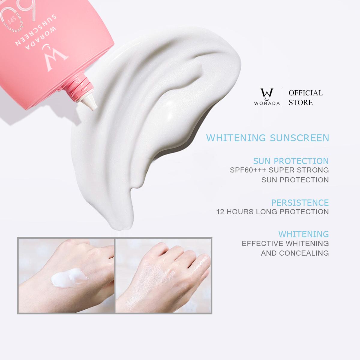 [FDA Approved] WORADA COMBO SPF60 SUNSCREEN AND 4DHA HYALURONIC SET sun protection,whitening and moisturing Facial Moisture Skincare Bright Hyaluronic Acid Nourishing Uv Skin Repair Comfort Moisturizer Gentle Radiant Hydrating Pack Hydrate Serums