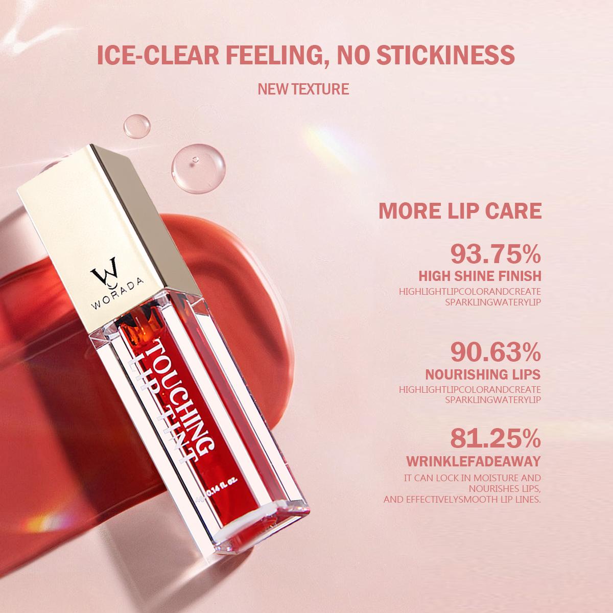 [FDA Approved]  Worada Touching Long Lasting,Refreshing  Moisturizing  Non sticky waterproof Lip Tint 0.14 fl oz Color Makeup Cosmetic Hydrate Moisturizer Moisturizer Gloss Lipgloss Flawless Lipstick liptint ni perlas noon Moisture Glossy Lip Care magenta