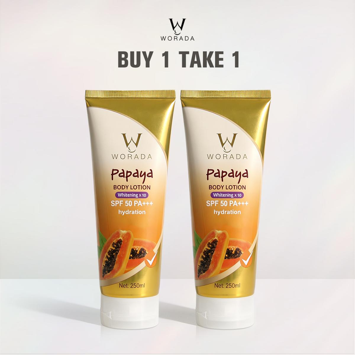 [Something Extra] WORADA SPF50 Body Sunscreen Lotion | 3 Pcs + Free Bonus Product | Whitening UV Protection Moisturizing | Lightweight Body Sunblock SPF50 Daily Protection