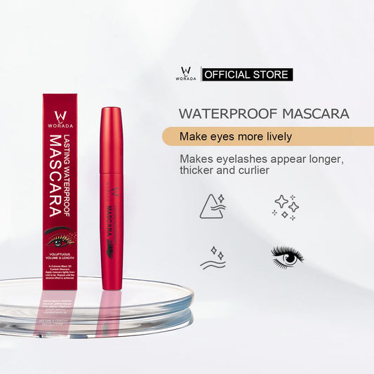 WORADA Lasting Waterproof Long Lasting Mascara Volumizing Curling Lengthening Smudgeproof Fresh Natural Lashes Makeup