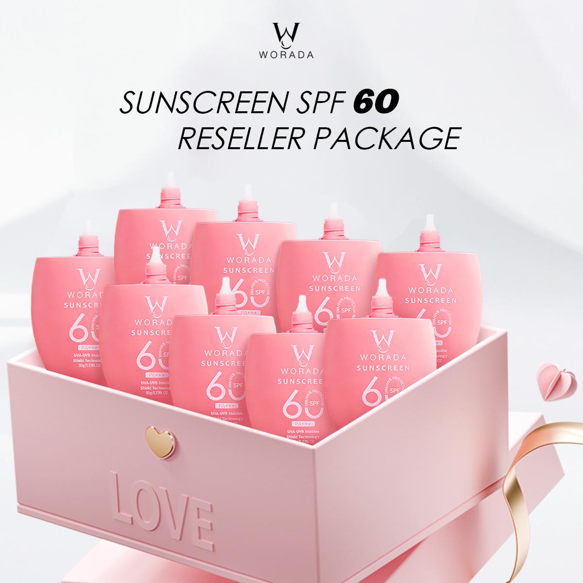【FDA approval】Worada Sunscreen SPF60 PA+++ Wholesale Link Reseller Bundle Package 24pcs/box 48pcs/box 96pcs/box Facial Skincare UV Whitening Comfort Skin Repair Hydrate Moisturizer Hydrating Soothing Moisture